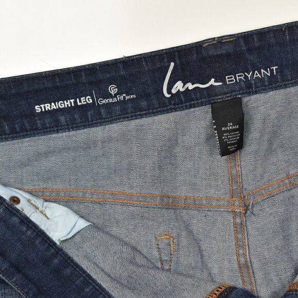 Lane Bryant Straight Leg Distressed Genius Fit Jeans 24 - Picture 6 of 6